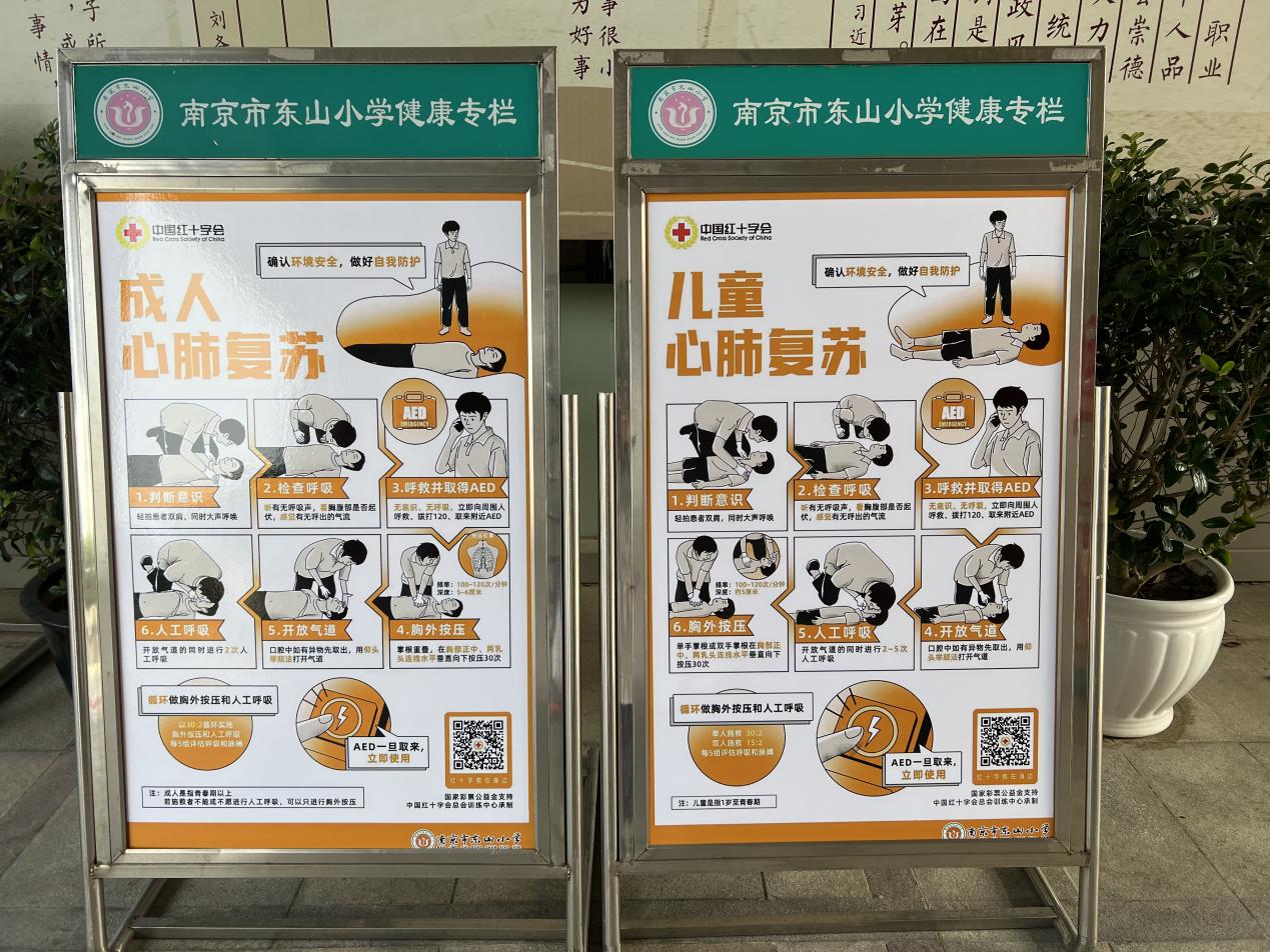 南京市东山小学红会开展世界急救日活动